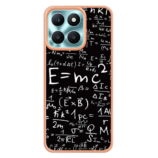 For Honor X6a Electroplating Marble Dual-side IMD Phone Case(Equation) by buy2fix