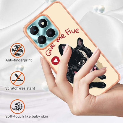 For Honor X6a Electroplating Marble Dual-side IMD Phone Case(Lucky Dog) - Honor Cases by buy2fix | Online Shopping UK | buy2fix