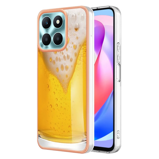 For Honor X6a Electroplating Marble Dual-side IMD Phone Case(Draft Beer) - Honor Cases by buy2fix | Online Shopping UK | buy2fix