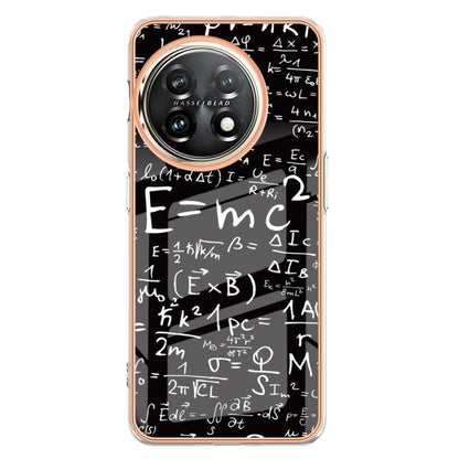 For OnePlus 11 Electroplating Marble Dual-side IMD Phone Case(Equation) by buy2fix