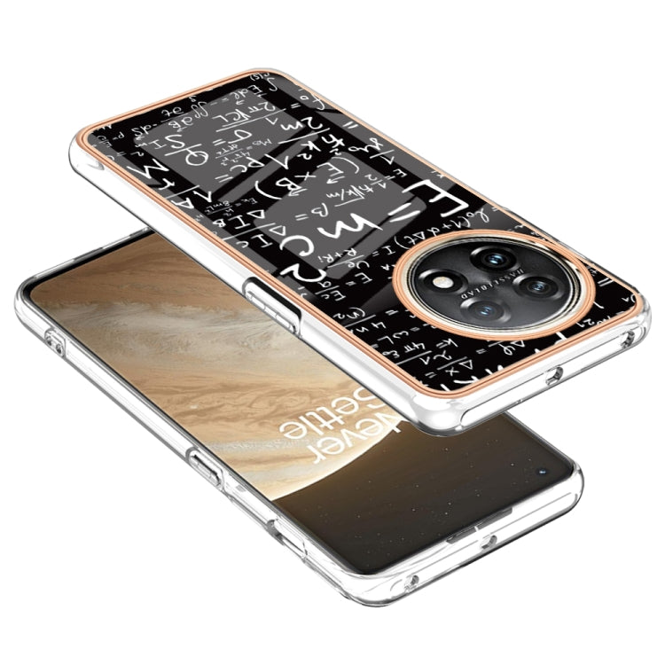 For OnePlus 11 Electroplating Marble Dual-side IMD Phone Case(Equation) by buy2fix