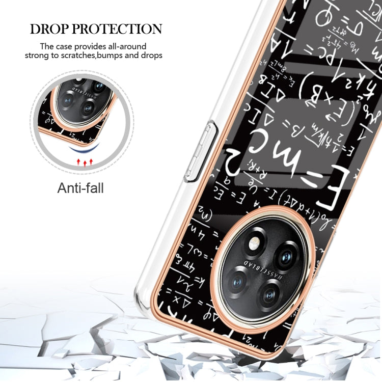 For OnePlus 11 Electroplating Marble Dual-side IMD Phone Case(Equation) by buy2fix