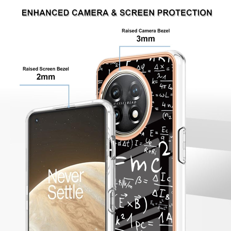 For OnePlus 11 Electroplating Marble Dual-side IMD Phone Case(Equation) by buy2fix