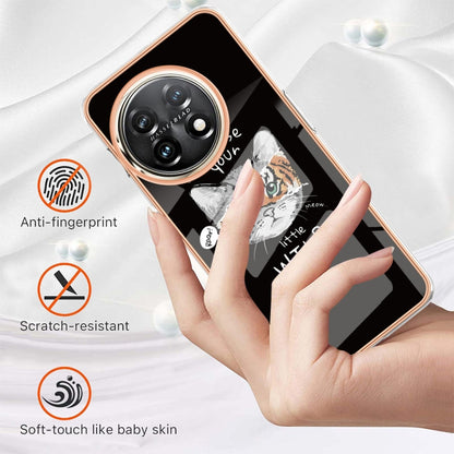 For OnePlus 11 Electroplating Marble Dual-side IMD Phone Case(Natural Growth) by buy2fix