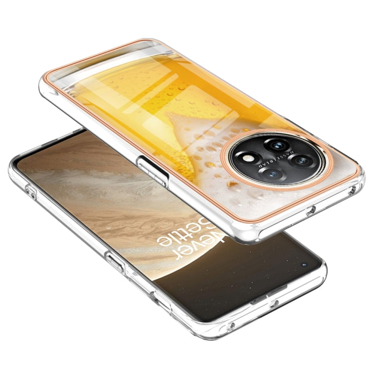 For OnePlus 11 Electroplating Marble Dual-side IMD Phone Case(Draft Beer) by buy2fix