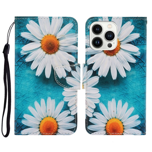 For iPhone 16 Pro Max 3D Colored Drawing Flip Leather Phone Case(Daisy) - iPhone 16 Pro Max Cases by buy2fix | Online Shopping UK | buy2fix