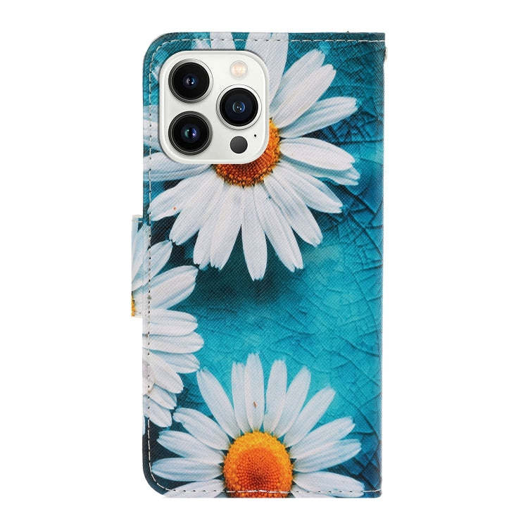 For iPhone 16 Pro Max 3D Colored Drawing Flip Leather Phone Case(Daisy) - iPhone 16 Pro Max Cases by buy2fix | Online Shopping UK | buy2fix