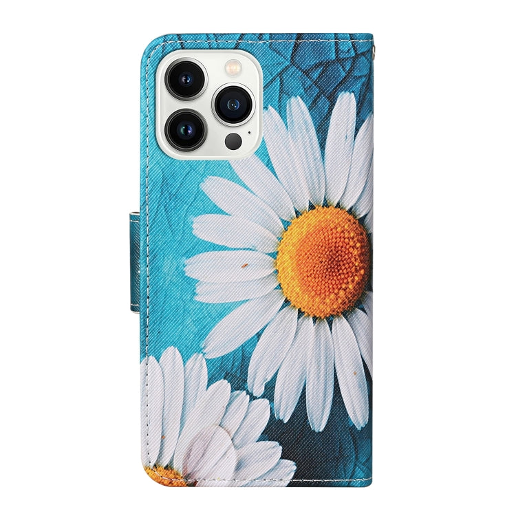 For iPhone 16 Pro 3D Colored Drawing Flip Leather Phone Case(Chrysanthemum) - iPhone 16 Pro Cases by buy2fix | Online Shopping UK | buy2fix