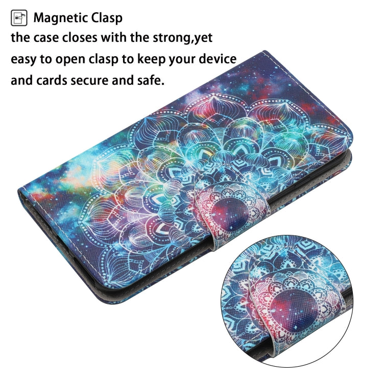 For iPhone 16 Pro 3D Colored Drawing Flip Leather Phone Case(Star Mandala) - iPhone 16 Pro Cases by buy2fix | Online Shopping UK | buy2fix