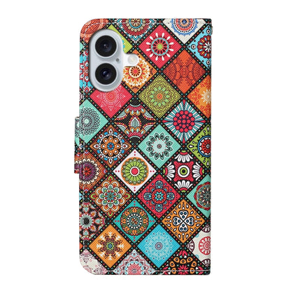 For iPhone 16 Plus 3D Colored Drawing Flip Leather Phone Case(Ethnic Totem) - iPhone 16 Plus Cases by buy2fix | Online Shopping UK | buy2fix