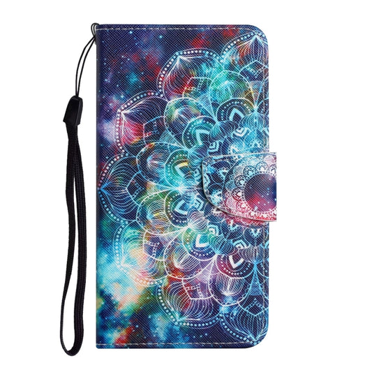 For iPhone 16 3D Colored Drawing Flip Leather Phone Case(Star Mandala) by buy2fix