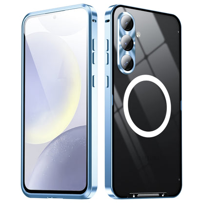 For Samsung Galaxy S24 FE 5G MagSafe Magnetic Frosted Metal Phone Case(Blue) - Galaxy S24 FE 5G Cases by buy2fix | Online Shopping UK | buy2fix