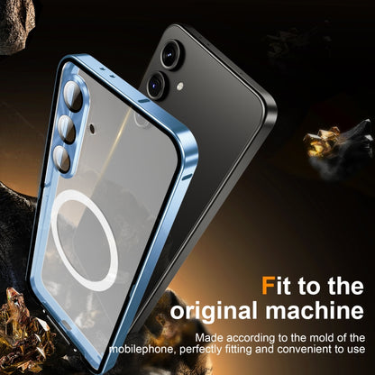 For Samsung Galaxy S24 FE 5G MagSafe Magnetic Frosted Metal Phone Case(Blue) - Galaxy S24 FE 5G Cases by buy2fix | Online Shopping UK | buy2fix