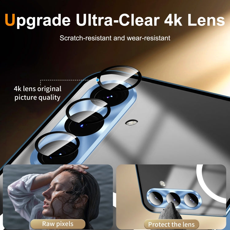 For Samsung Galaxy S24 FE 5G MagSafe Magnetic Frosted Metal Phone Case(Blue) - Galaxy S24 FE 5G Cases by buy2fix | Online Shopping UK | buy2fix