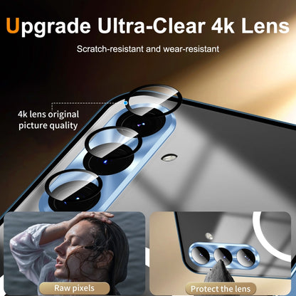 For Samsung Galaxy S24 FE 5G MagSafe Magnetic Frosted Metal Phone Case(Blue) - Galaxy S24 FE 5G Cases by buy2fix | Online Shopping UK | buy2fix