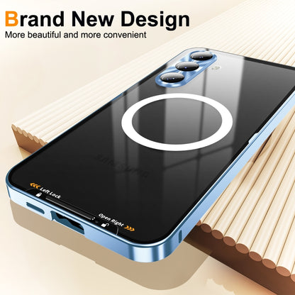 For Samsung Galaxy S24 FE 5G MagSafe Magnetic Frosted Metal Phone Case(Blue) - Galaxy S24 FE 5G Cases by buy2fix | Online Shopping UK | buy2fix