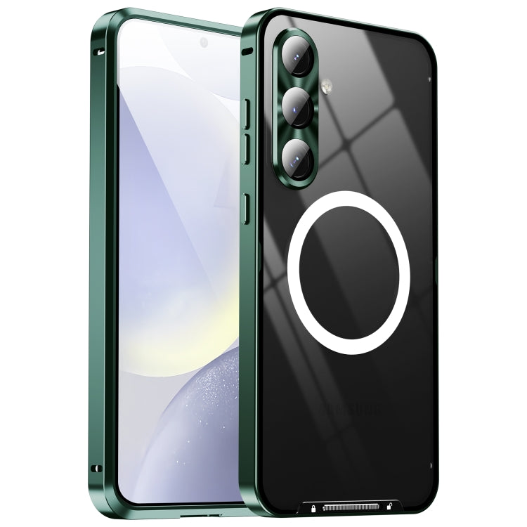 For Samsung Galaxy S24 FE 5G MagSafe Magnetic Frosted Metal Phone Case(Green) - Galaxy S24 FE 5G Cases by buy2fix | Online Shopping UK | buy2fix