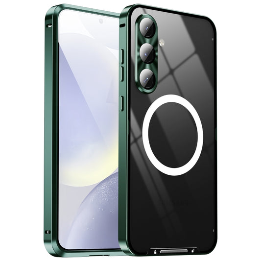 For Samsung Galaxy S24 FE 5G MagSafe Magnetic Frosted Metal Phone Case(Green) - Galaxy S24 FE 5G Cases by buy2fix | Online Shopping UK | buy2fix