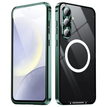 For Samsung Galaxy S24 FE 5G MagSafe Magnetic Frosted Metal Phone Case(Green) - Galaxy S24 FE 5G Cases by buy2fix | Online Shopping UK | buy2fix
