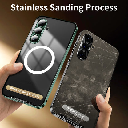 For Samsung Galaxy S24 FE 5G MagSafe Magnetic Frosted Metal Phone Case(Green) - Galaxy S24 FE 5G Cases by buy2fix | Online Shopping UK | buy2fix