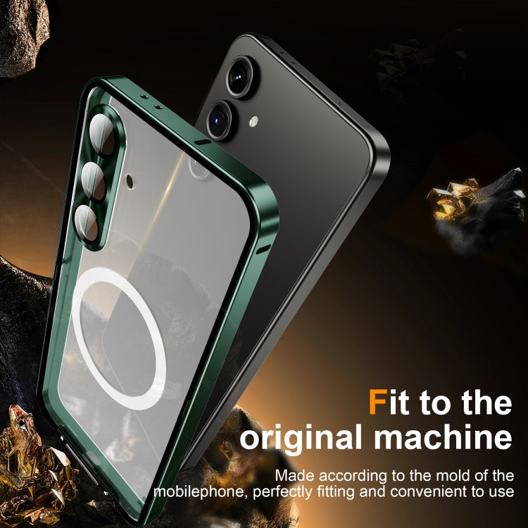 For Samsung Galaxy S24 FE 5G MagSafe Magnetic Frosted Metal Phone Case(Green) - Galaxy S24 FE 5G Cases by buy2fix | Online Shopping UK | buy2fix