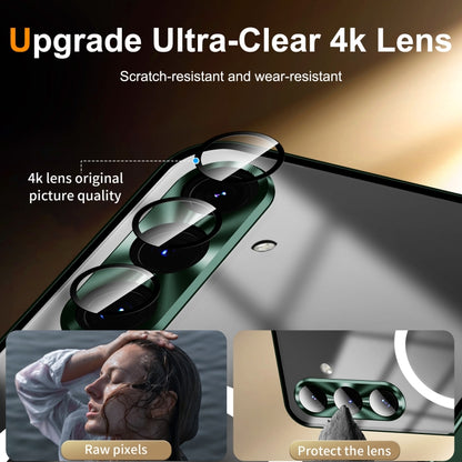 For Samsung Galaxy S24 FE 5G MagSafe Magnetic Frosted Metal Phone Case(Green) - Galaxy S24 FE 5G Cases by buy2fix | Online Shopping UK | buy2fix