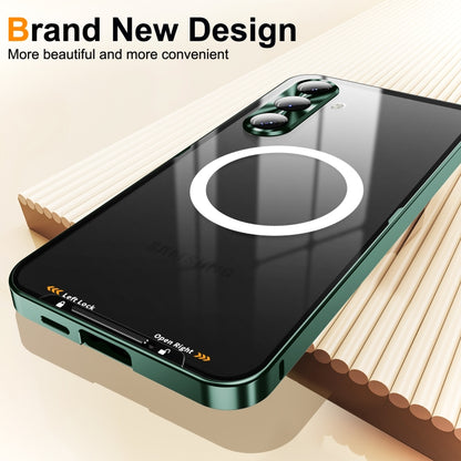 For Samsung Galaxy S24 FE 5G MagSafe Magnetic Frosted Metal Phone Case(Green) - Galaxy S24 FE 5G Cases by buy2fix | Online Shopping UK | buy2fix