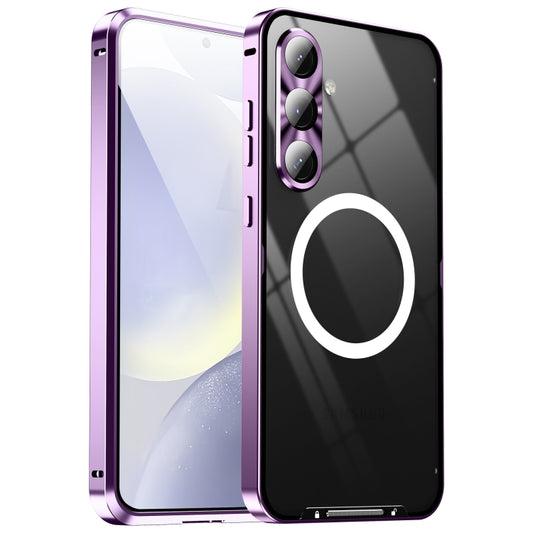 For Samsung Galaxy S24 FE 5G MagSafe Magnetic Frosted Metal Phone Case(Purple) - Galaxy S24 FE 5G Cases by buy2fix | Online Shopping UK | buy2fix