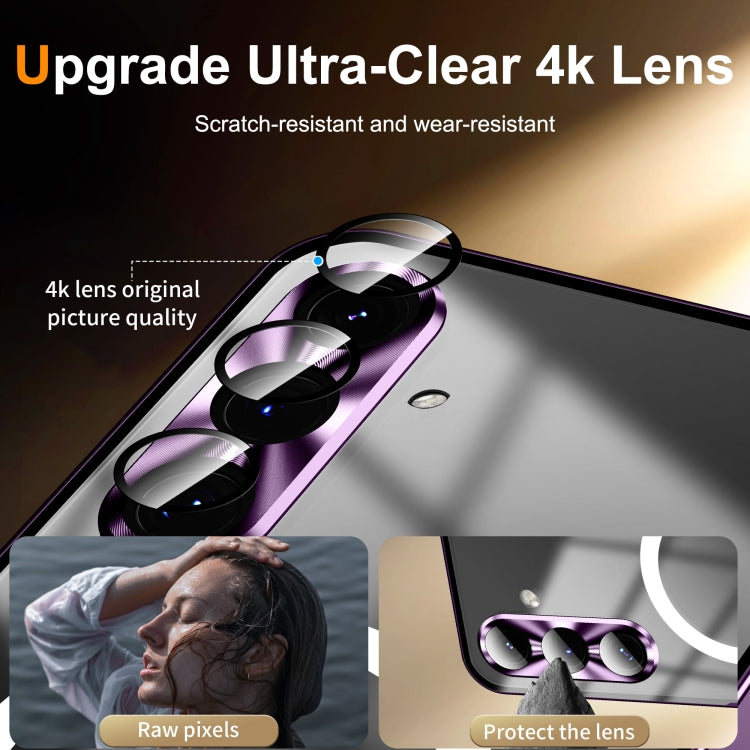 For Samsung Galaxy S24 FE 5G MagSafe Magnetic Frosted Metal Phone Case(Purple) - Galaxy S24 FE 5G Cases by buy2fix | Online Shopping UK | buy2fix