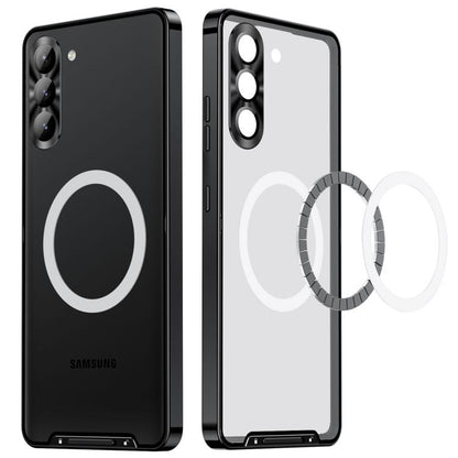 For Samsung Galaxy S25 5G MagSafe Magnetic Frosted Metal Phone Case(Black) - Galaxy S25 5G Cases by buy2fix | Online Shopping UK | buy2fix