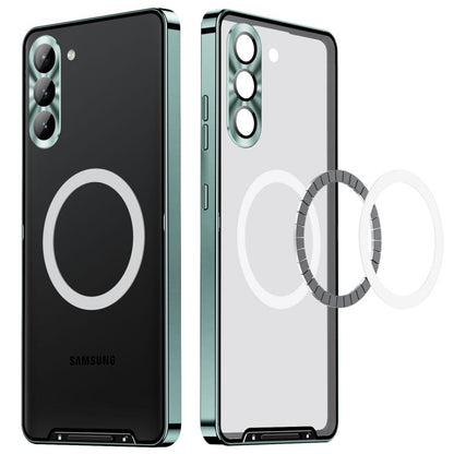 For Samsung Galaxy S25 5G MagSafe Magnetic Frosted Metal Phone Case(Green) - Galaxy S25 5G Cases by buy2fix | Online Shopping UK | buy2fix