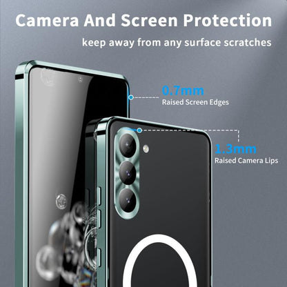 For Samsung Galaxy S25 5G MagSafe Magnetic Frosted Metal Phone Case(Green) - Galaxy S25 5G Cases by buy2fix | Online Shopping UK | buy2fix