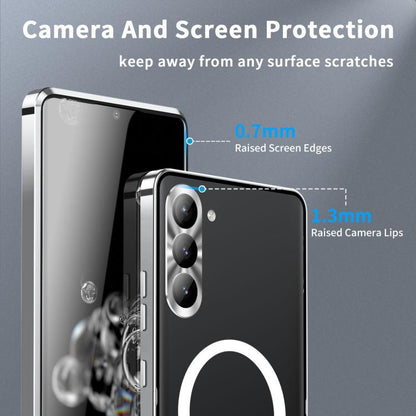 For Samsung Galaxy S25 5G MagSafe Magnetic Frosted Metal Phone Case(Silver) - Galaxy S25 5G Cases by buy2fix | Online Shopping UK | buy2fix