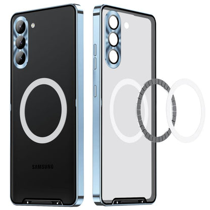 For Samsung Galaxy S25+ 5G MagSafe Magnetic Frosted Metal Phone Case(Blue) - Galaxy S25+ 5G Cases by buy2fix | Online Shopping UK | buy2fix