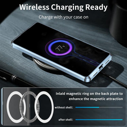 For Samsung Galaxy S25+ 5G MagSafe Magnetic Frosted Metal Phone Case(Blue) - Galaxy S25+ 5G Cases by buy2fix | Online Shopping UK | buy2fix