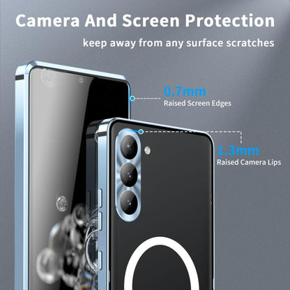 For Samsung Galaxy S25+ 5G MagSafe Magnetic Frosted Metal Phone Case(Blue) - Galaxy S25+ 5G Cases by buy2fix | Online Shopping UK | buy2fix