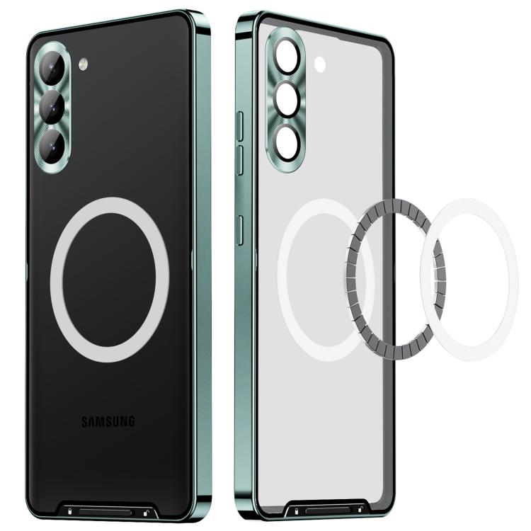 For Samsung Galaxy S25+ 5G MagSafe Magnetic Frosted Metal Phone Case(Green) - Galaxy S25+ 5G Cases by buy2fix | Online Shopping UK | buy2fix