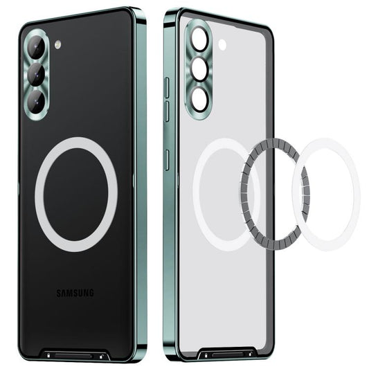 For Samsung Galaxy S25+ 5G MagSafe Magnetic Frosted Metal Phone Case(Green) - Galaxy S25+ 5G Cases by buy2fix | Online Shopping UK | buy2fix