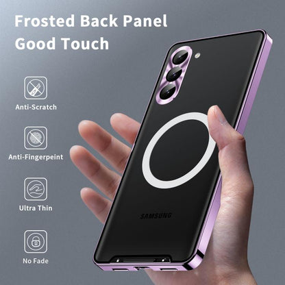 For Samsung Galaxy S25+ 5G MagSafe Magnetic Frosted Metal Phone Case(Purple) - Galaxy S25+ 5G Cases by buy2fix | Online Shopping UK | buy2fix