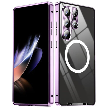 For Samsung Galaxy S25 Ultra 5G MagSafe Magnetic Frosted Metal Phone Case(Purple) - Galaxy S25 Ultra 5G Cases by buy2fix | Online Shopping UK | buy2fix