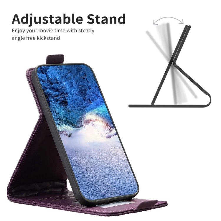 For Redmi Note 12 Pro Global Diamond Lattice Vertical Flip Leather Phone Case(Dark Purple) - Xiaomi Cases by buy2fix | Online Shopping UK | buy2fix