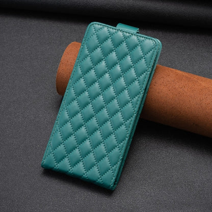 For Xiaomi Mi 11T / 11T Pro Diamond Lattice Vertical Flip Leather Phone Case(Green) - Xiaomi Cases by buy2fix | Online Shopping UK | buy2fix