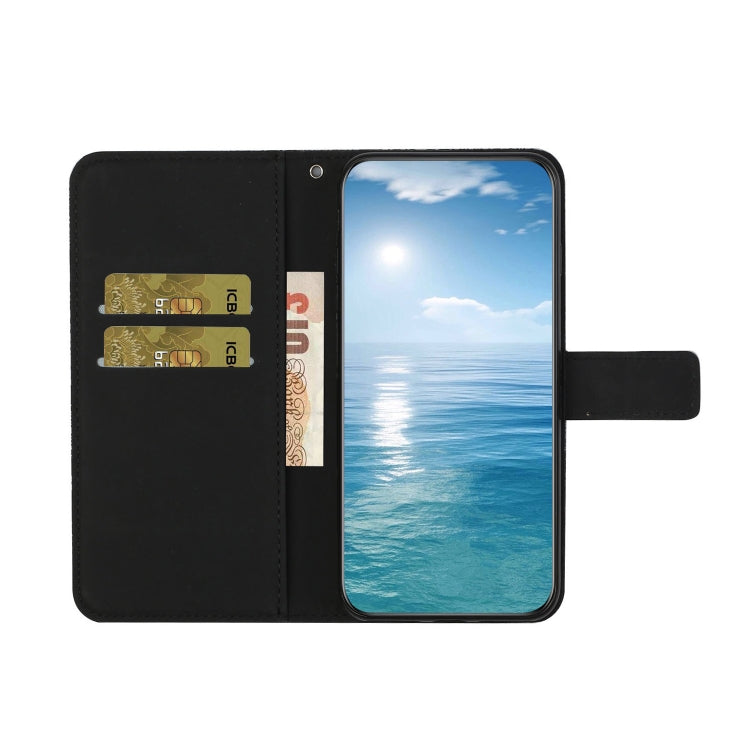 For iPhone 16 Plus Ethnic Style Embossed Pattern Leather Phone Case(Black) by buy2fix