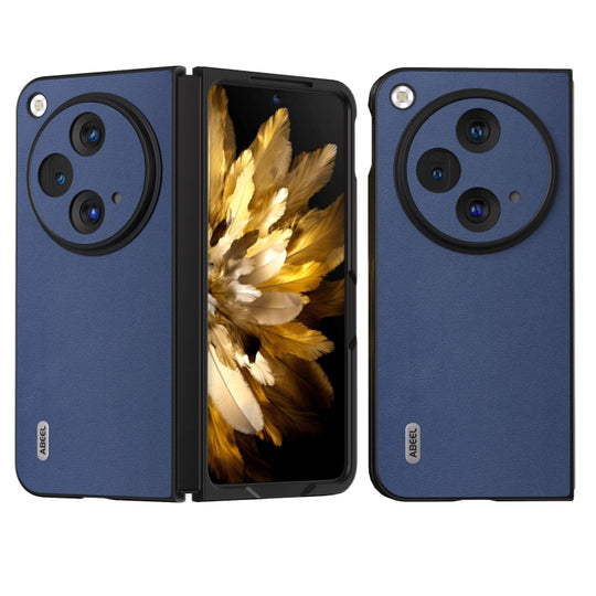 For OPPO Find N3 / OnePlus Open ABEEL Genuine Leather Xiaoya Series Phone Case(Blue)