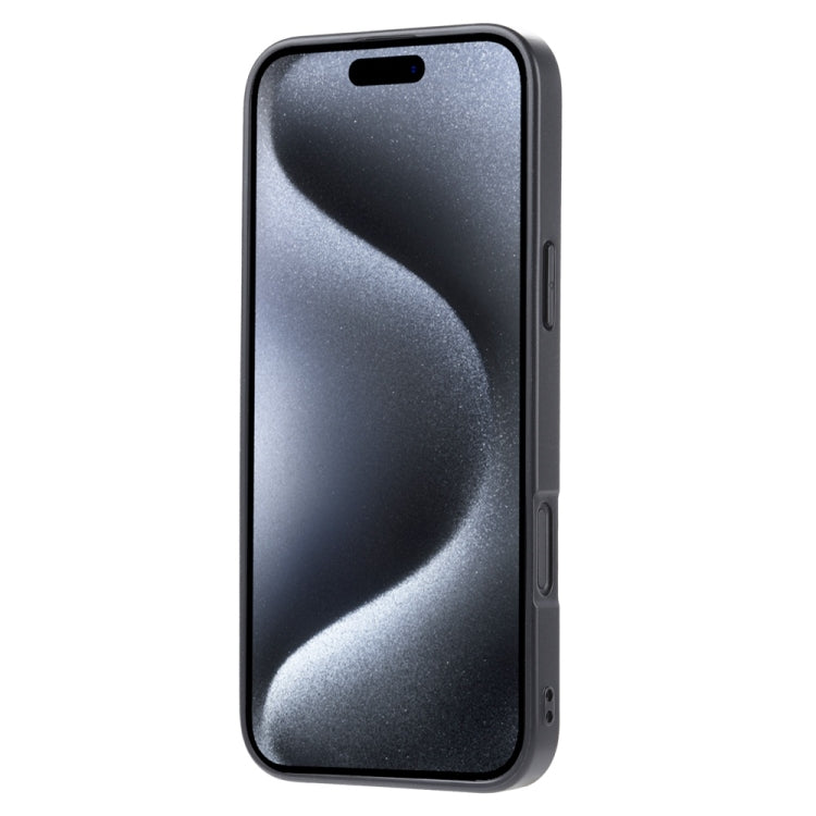 For iPhone 16 Pro Calfskin Card Slot TPU Hybrid PU Phone Case(Brown) by buy2fix
