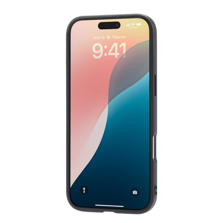 For iPhone Air Calfskin Card Slot TPU Hybrid PU Phone Case(Black) - iPhone Air Cases by buy2fix | Online Shopping UK | buy2fix