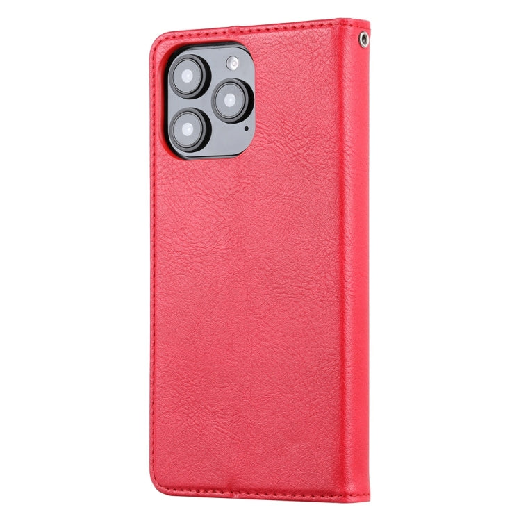 For iPhone 16 Pro Max Knead Skin Texture Flip Leather Phone Case(Red) - iPhone 16 Pro Max Cases by buy2fix | Online Shopping UK | buy2fix