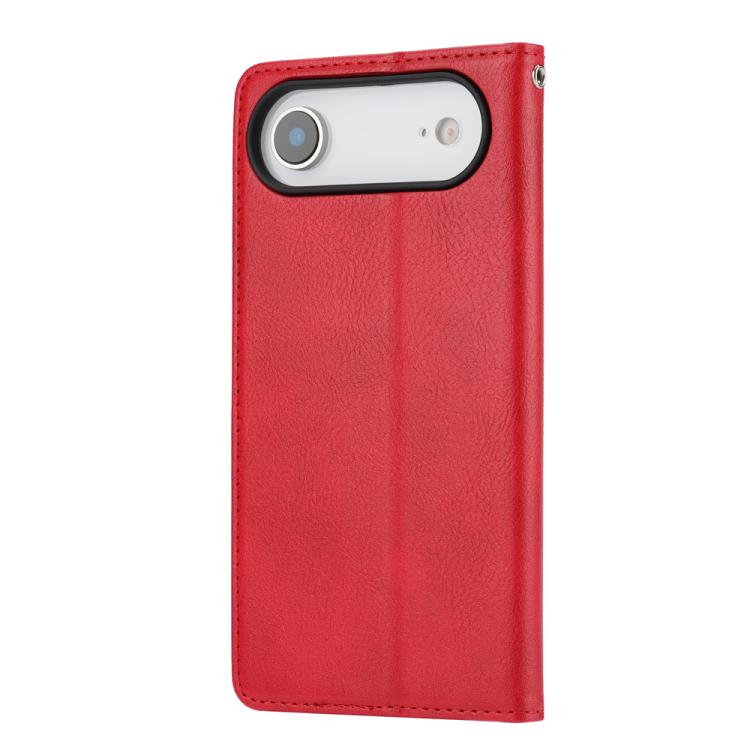 For iPhone Air Knead Skin Texture Flip Leather Phone Case(Red) - iPhone Air Cases by buy2fix | Online Shopping UK | buy2fix