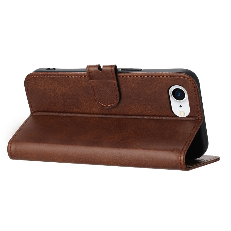 For iPhone 16e Embossed Happy Cat Pattern Flip Leather Phone Case(Brown) by buy2fix