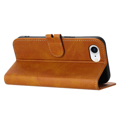 For iPhone 16e Embossed Happy Cat Pattern Flip Leather Phone Case(Yellow) by buy2fix